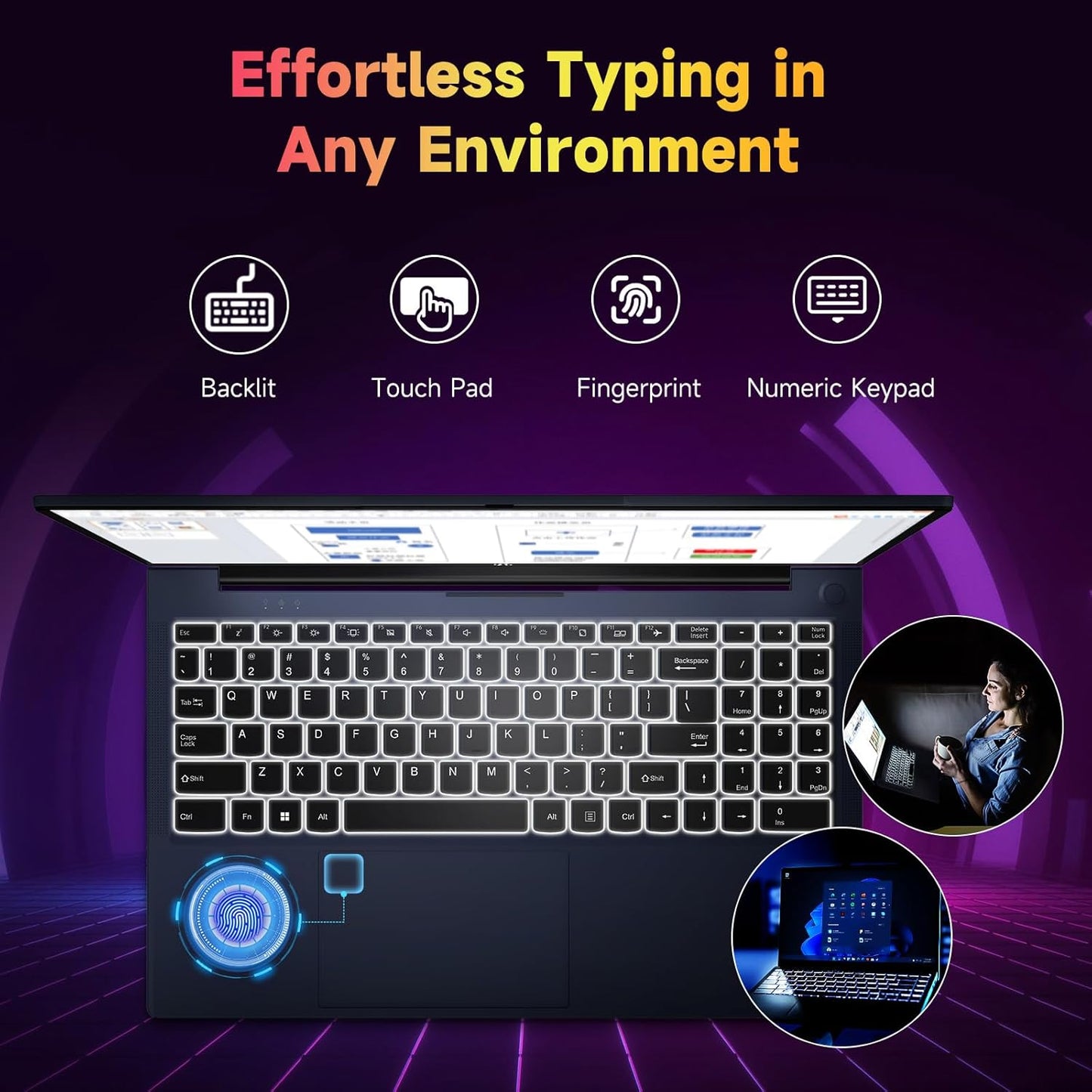 Laptop 15.6" FHD NIMO | AMD Ryzen 5 3500U | 32GB RAM | 1TB SSD | Teclado Retroiluminado | Huella Digital | Cargador Rápido 65W | Windows 11 | 2 Años Garantía