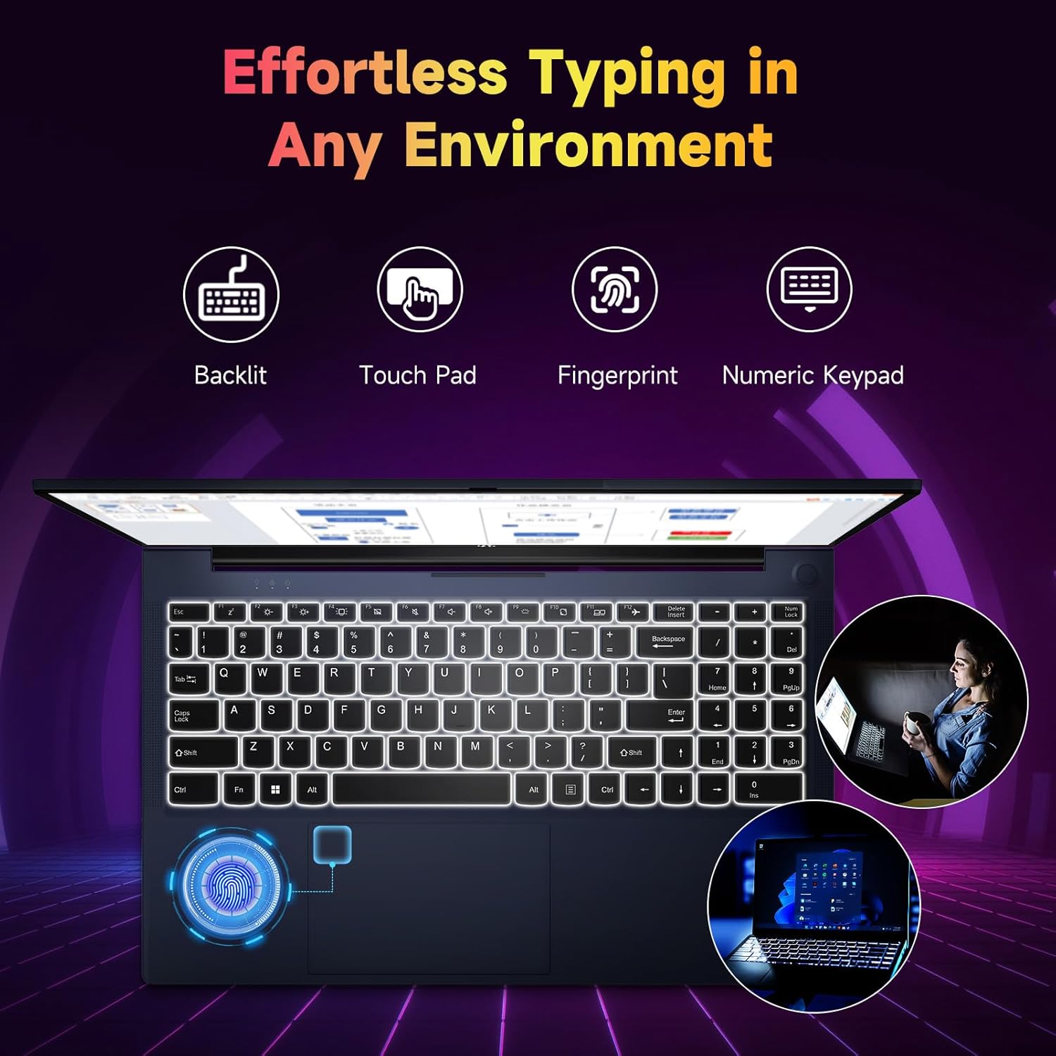 Laptop 15.6" FHD NIMO | AMD Ryzen 5 3500U | 32GB RAM | 1TB SSD | Teclado Retroiluminado | Huella Digital | Cargador Rápido 65W | Windows 11 | 2 Años Garantía