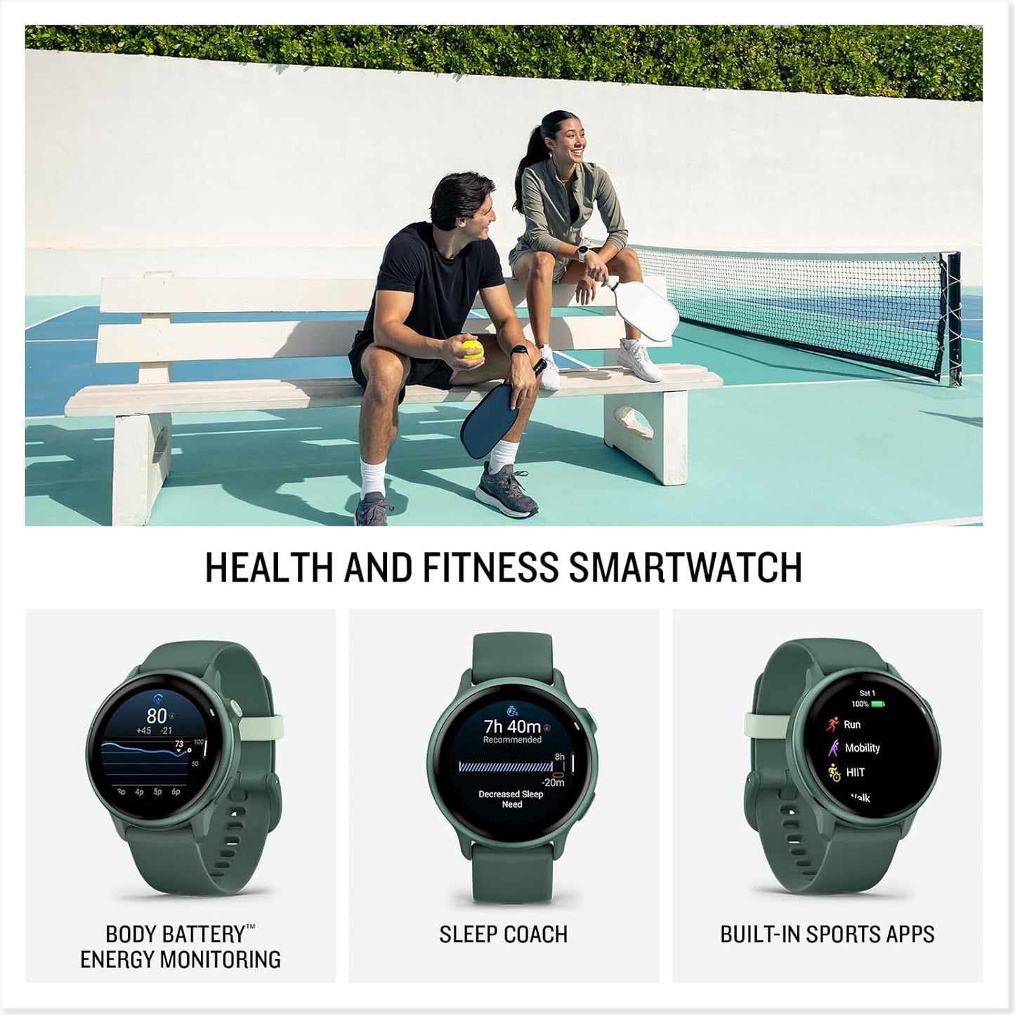 Garmin Vívoactive 6 Smartwatch GPS Salud & Fitness – AMOLED, 11 Días de Batería, +80 Apps Deportivas