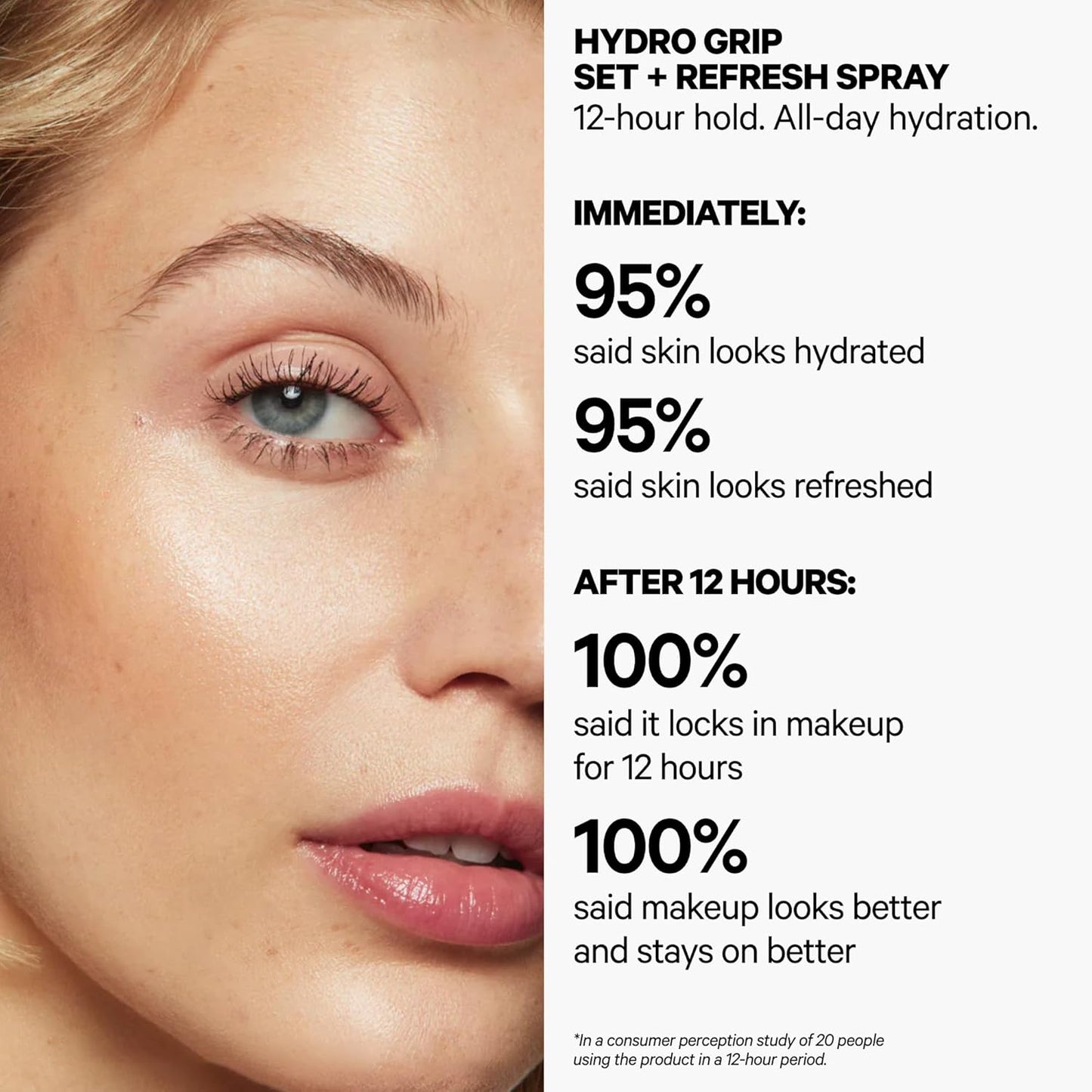 Milk Makeup Hydro Grip Set + Refresh Spray | Spray Fijador e Hidratante con Ácido Hialurónico y Niacinamida | Hasta 12 hs de duración, Alcohol-Free