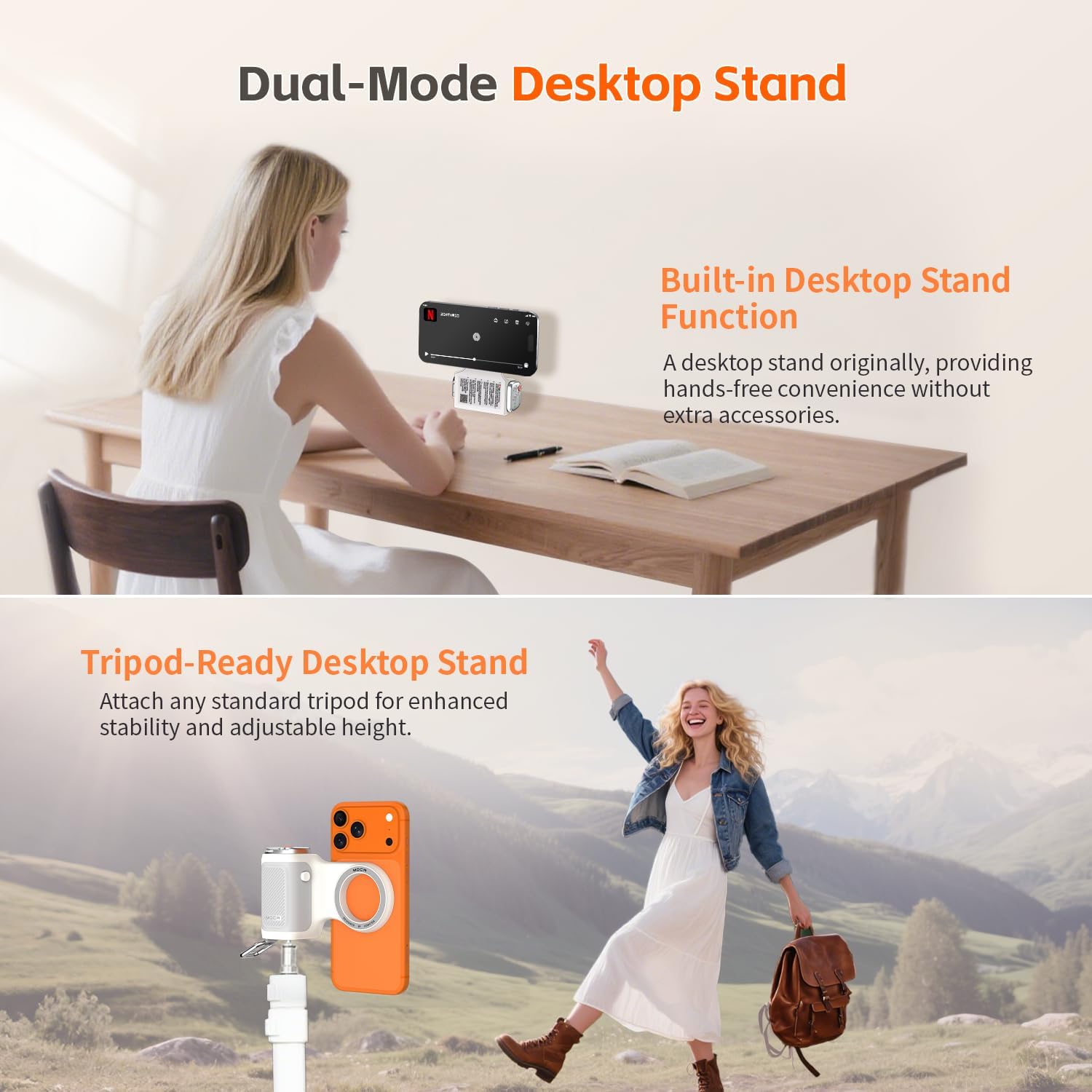 Accesorio para filmar | UGC | Compatible con iOS17 e iOS18 | Agarre magnético | Control remoto