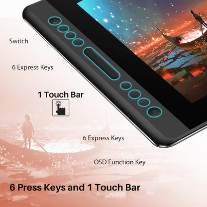 Tablet Pro 16 | Tablet de dibujo con pantalla | Lápiz | Vidrio antirreflejo | 6 teclas de acceso directo | Tableta gráfica para dibujar