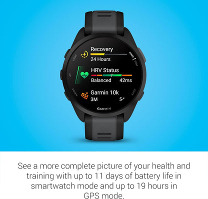 Garmin Forerunner 165 Smartwatch Running – AMOLED, GPS, Ritmo & Frecuencia Cardíaca, Entrenamiento y Recuperación 