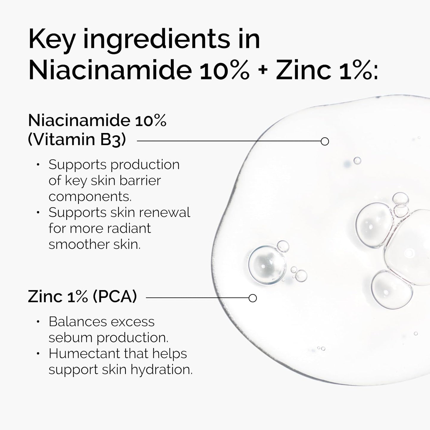 The Ordinary Niacinamide 10% + Zinc 1% | Sérum Facial Anti-Imperfecciones – Control de Sebo, Reducción de Poros y Textura Suave – 30 ml