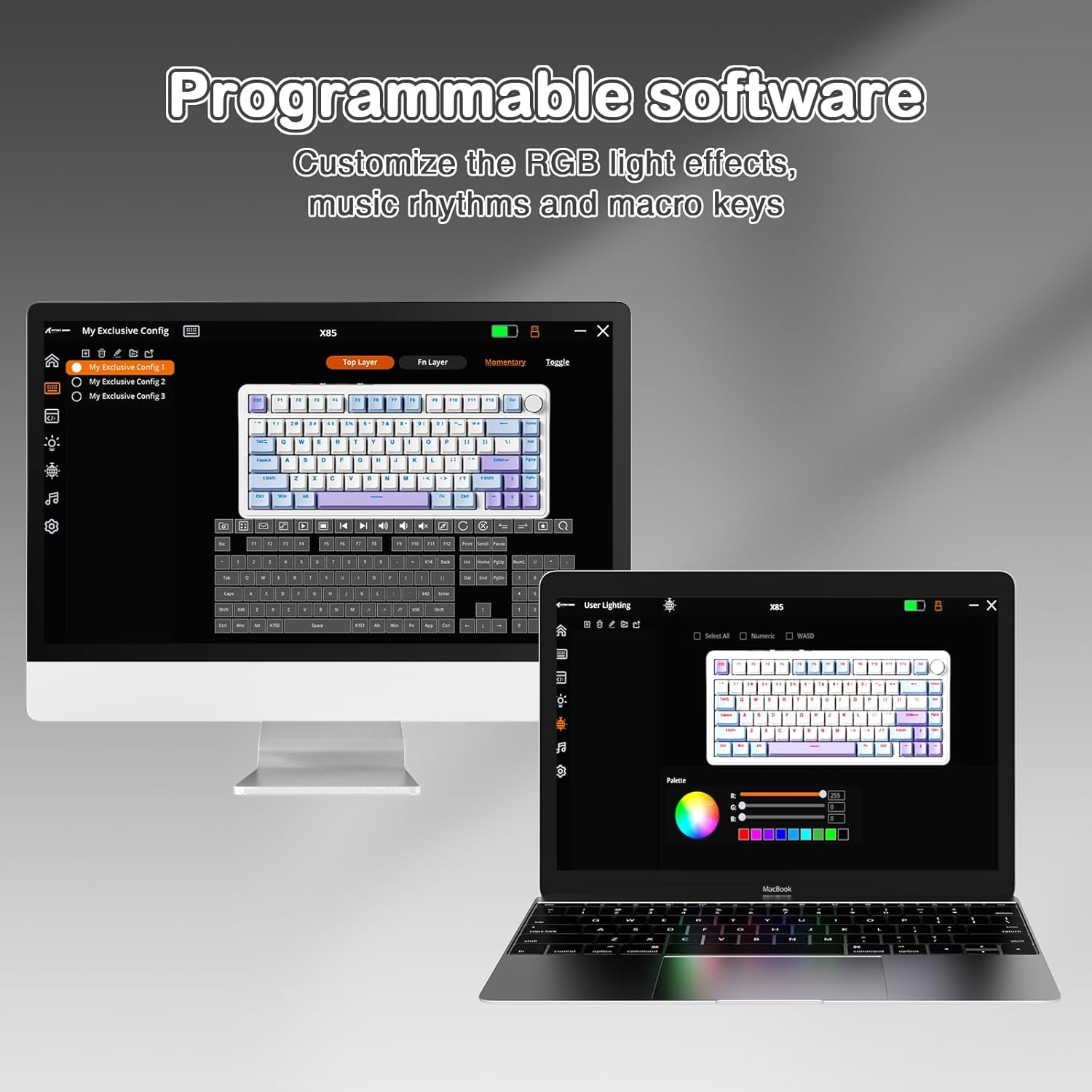 Teclado mecánico inalámbrico para juegos con perilla intercambiable en caliente