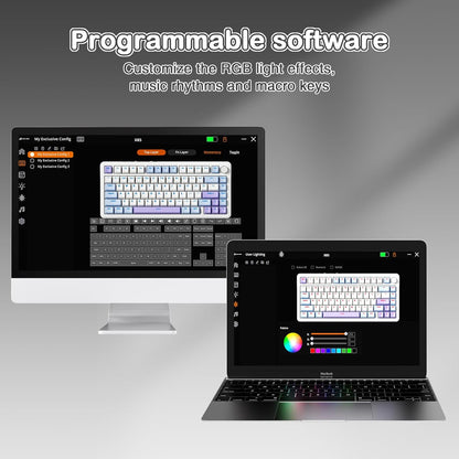 Teclado mecánico inalámbrico para juegos con perilla intercambiable en caliente