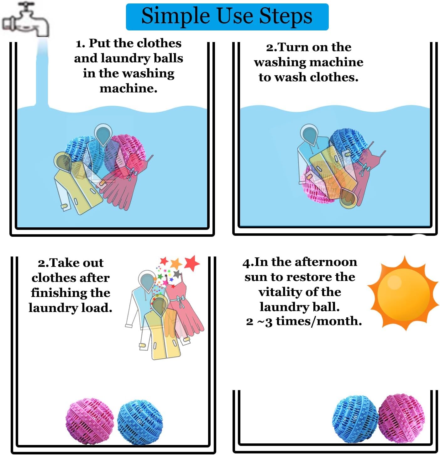 Juego de bolas de lavandería | Ecológica