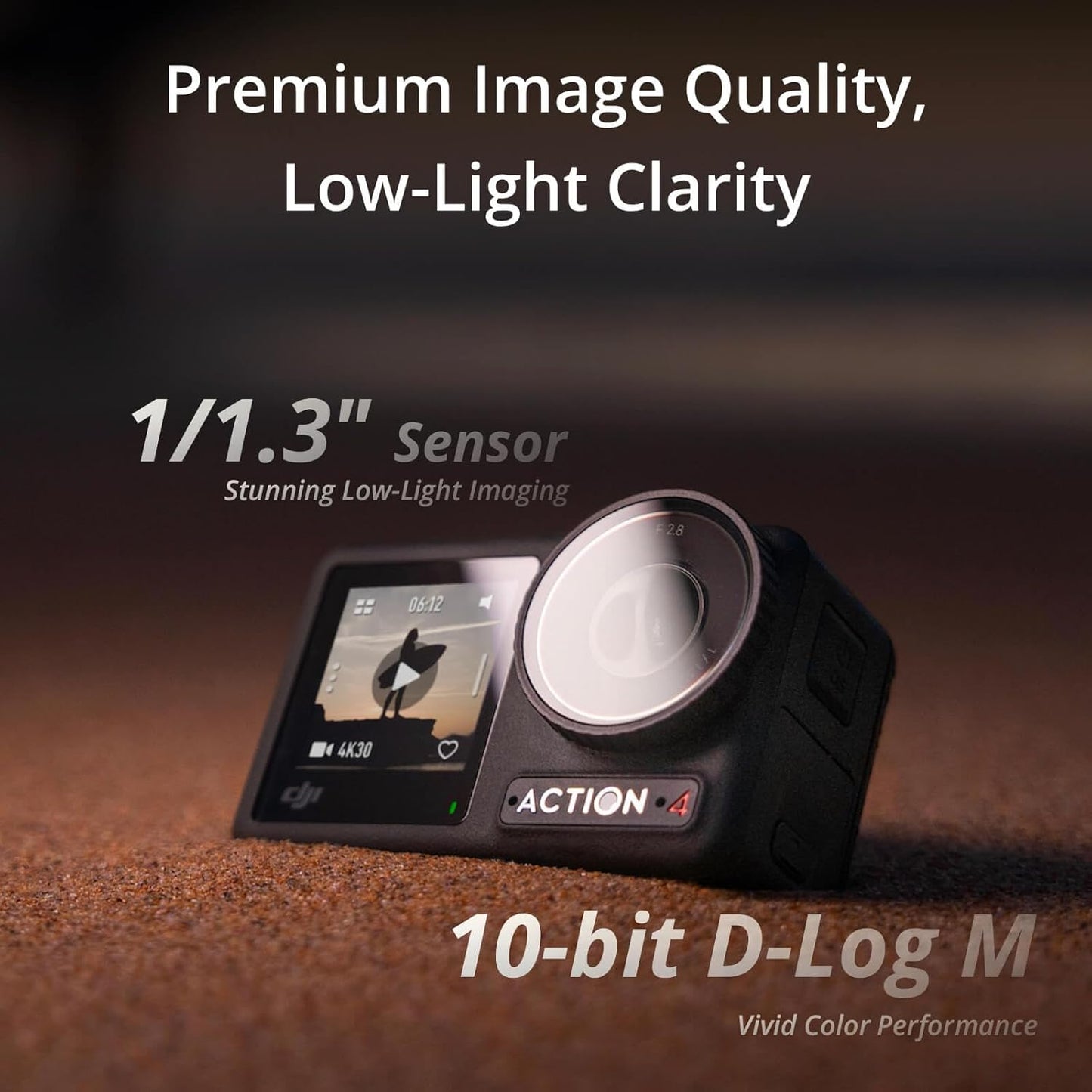 DJI Osmo Action 4 Standar Combo – Cámara de acción 4K con sensor de 1/1.3"