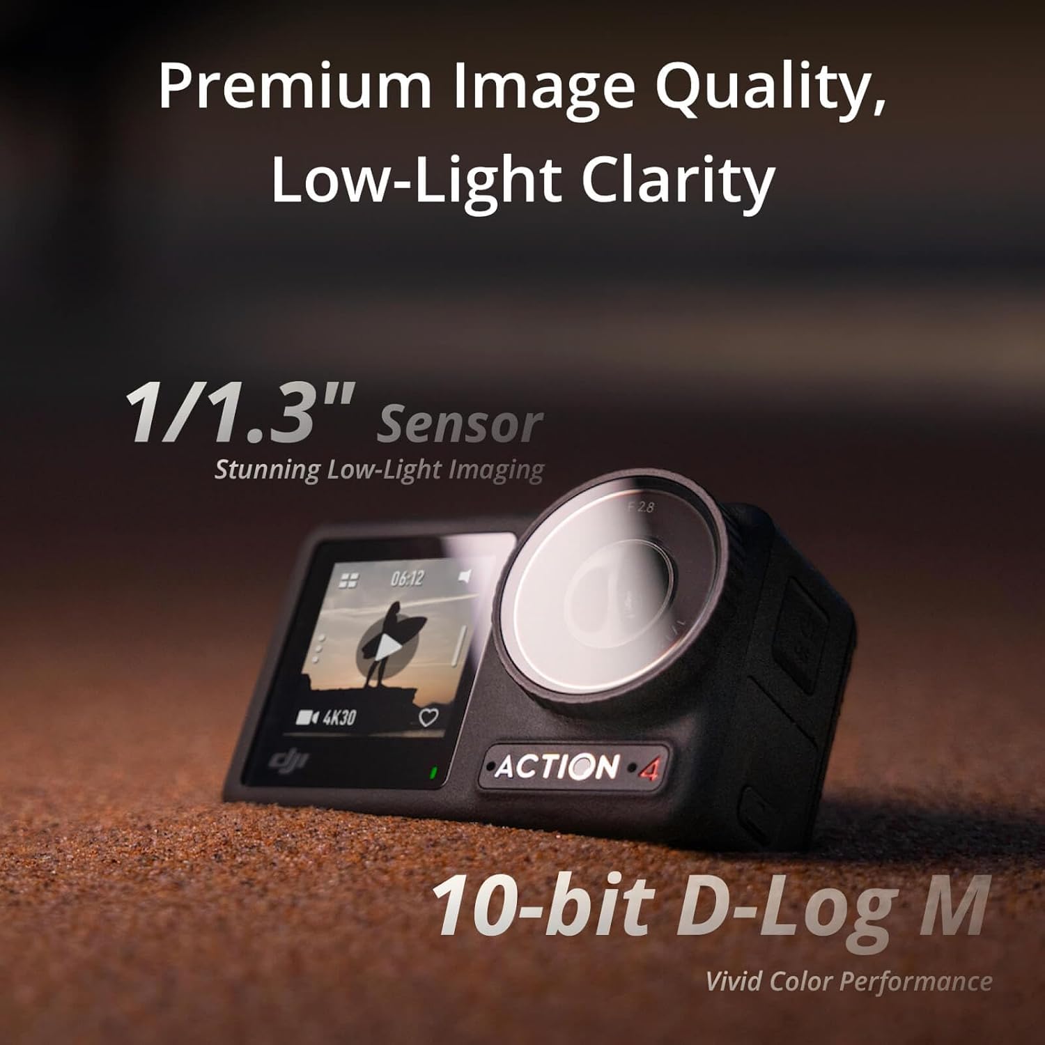 DJI Osmo Action 4 Standar Combo – Cámara de acción 4K con sensor de 1/1.3"