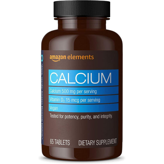 Calcio de 500 mg con vitamina D | 65 comprimidos