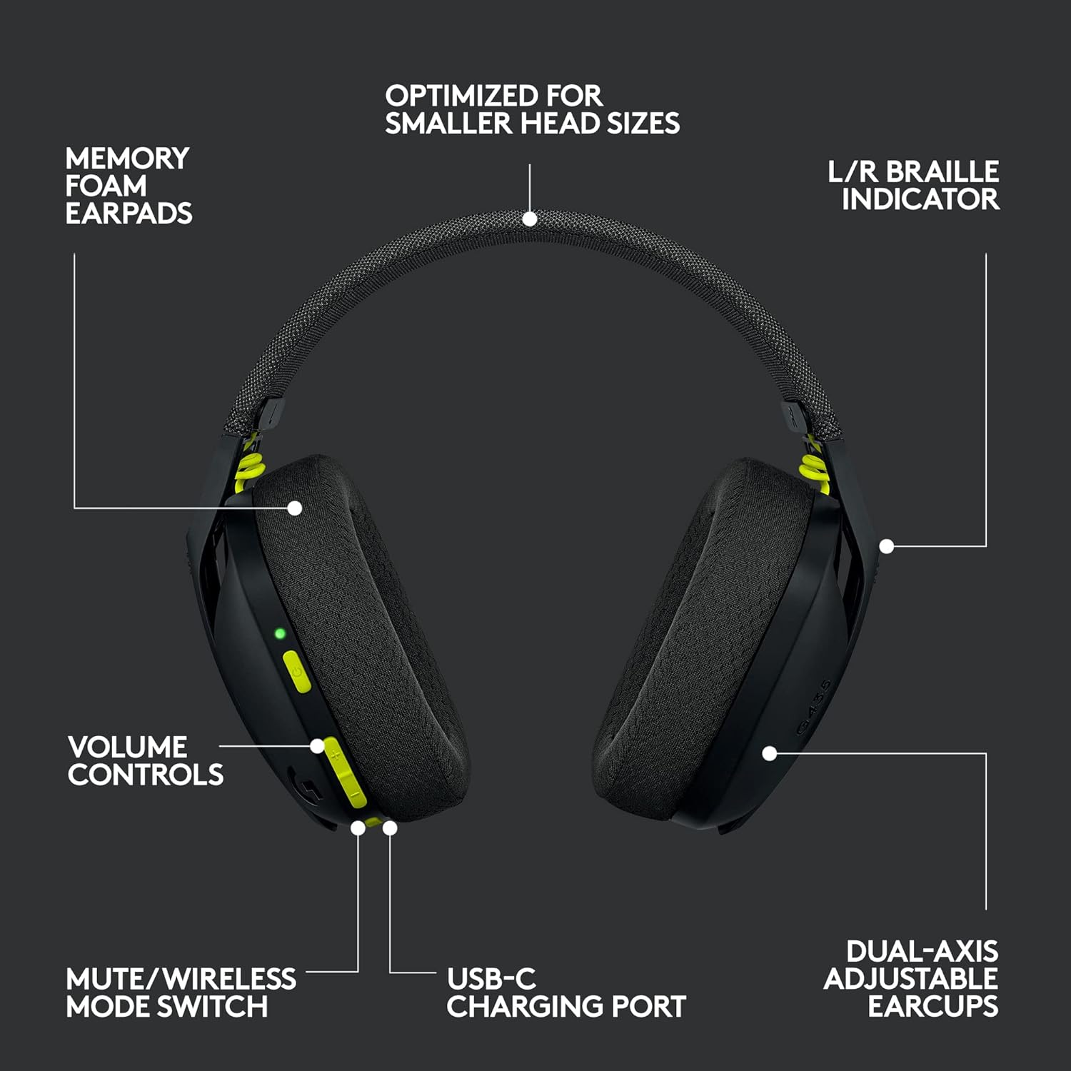 Logitech G435 LIGHTSPEED & Bluetooth – Audífonos gamer inalámbricos (Negro)