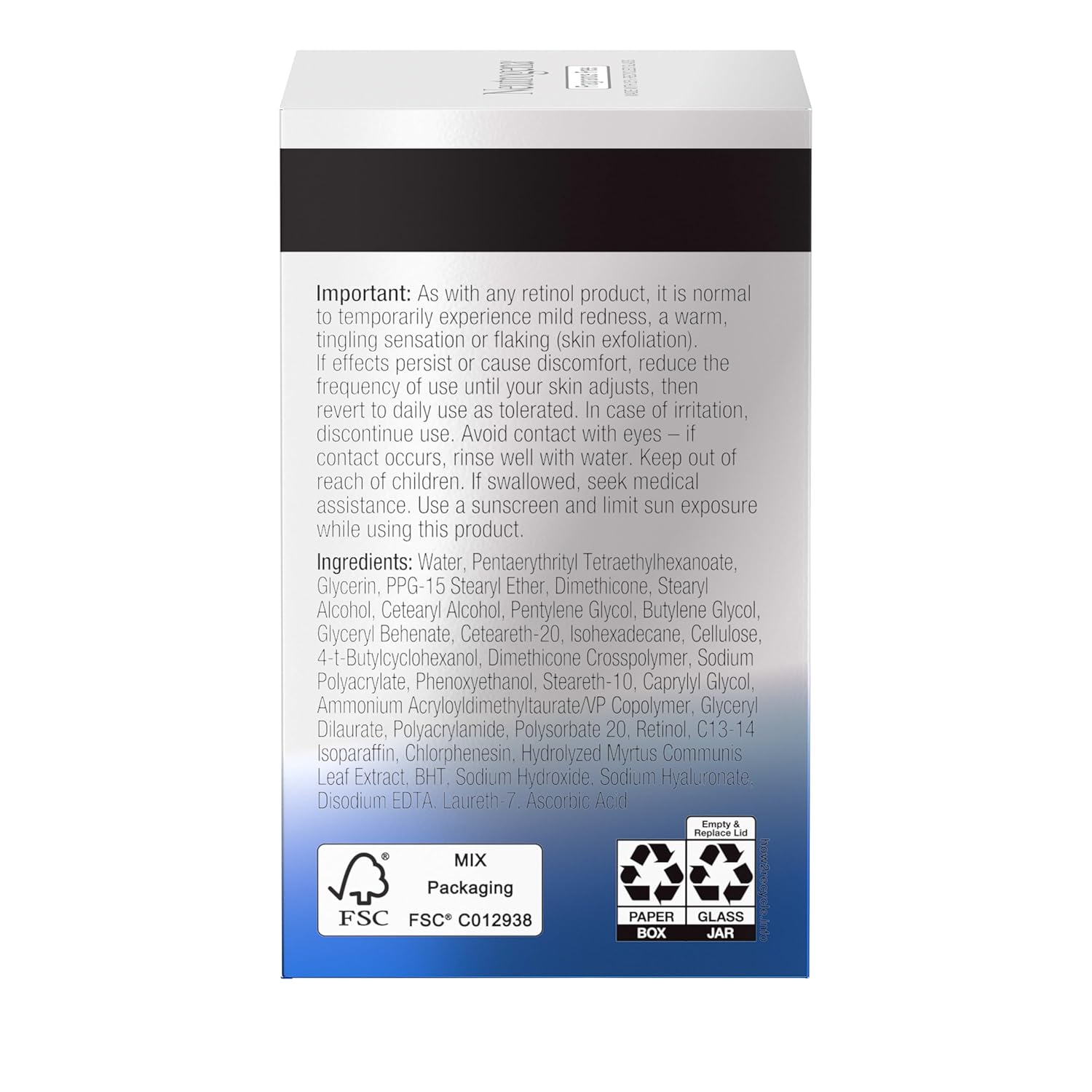 Neutrogena Retinol Pro+ Crema hidratante de noche antiarrugas, reparación rápida de arrugas, crema antienvejecimiento para cara y cuello, formulada sin fragancia, parabenos, tintes y ftalatos,
