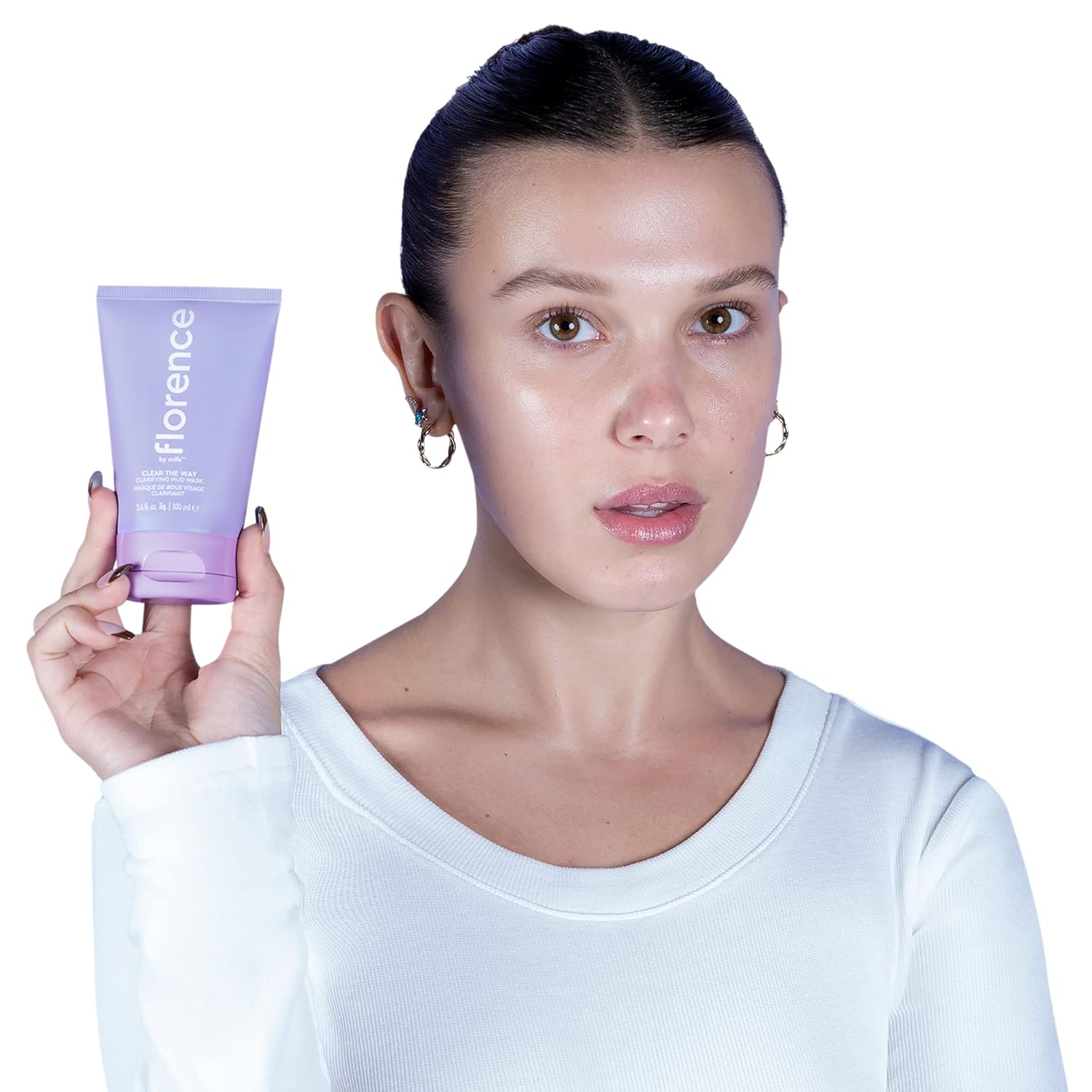 Florence by Mills Clear the Way Clarifying Mud Mask | Mascarilla Facial Purificante con Carbón, Ácido Salicílico y Arcilla Caolín – Limpieza Profunda y Piel Suave – 100 ml