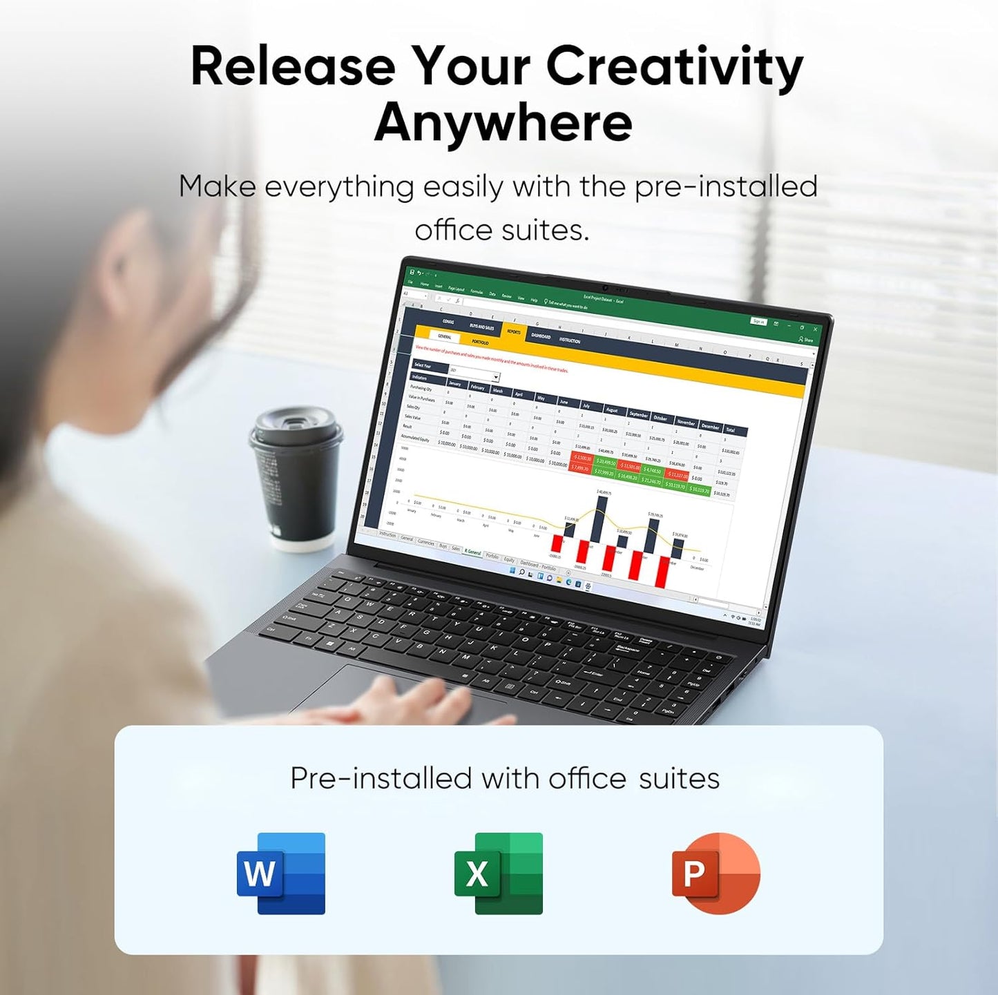 Laptop BWPED | Core i5 de 16" | 16 GB + 512 GB