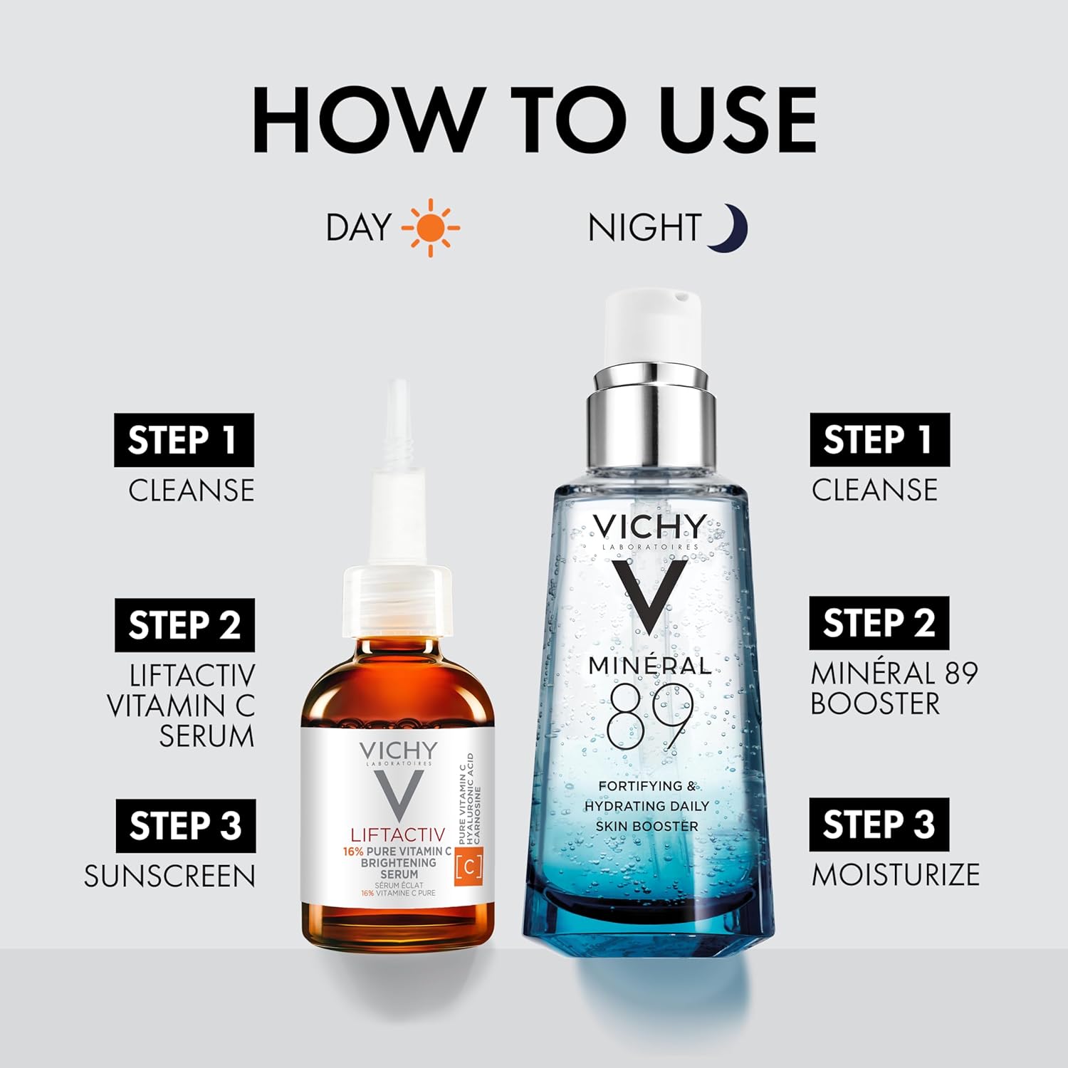 Vichy Mineral 89 Booster | Refuerza la barrera, rellena e hidrata | Gel ligero, Oil-Free, Sin fragancia