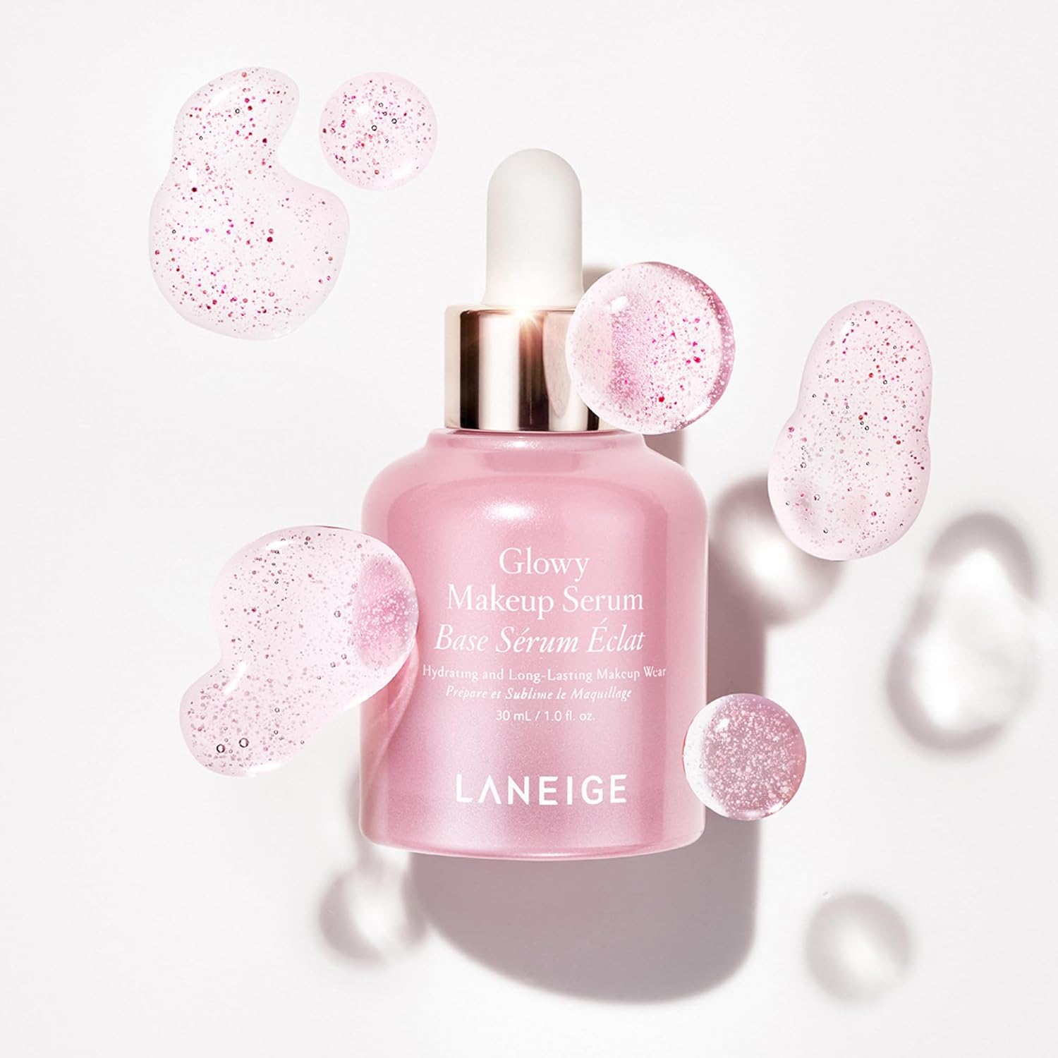 LANEIGE Suero de maquillaje Glowy: imprimación hidratante y suero facial para piel húmeda, maquillaje duradero y un acabado radiante