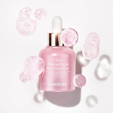 LANEIGE Suero de maquillaje Glowy: imprimación hidratante y suero facial para piel húmeda, maquillaje duradero y un acabado radiante