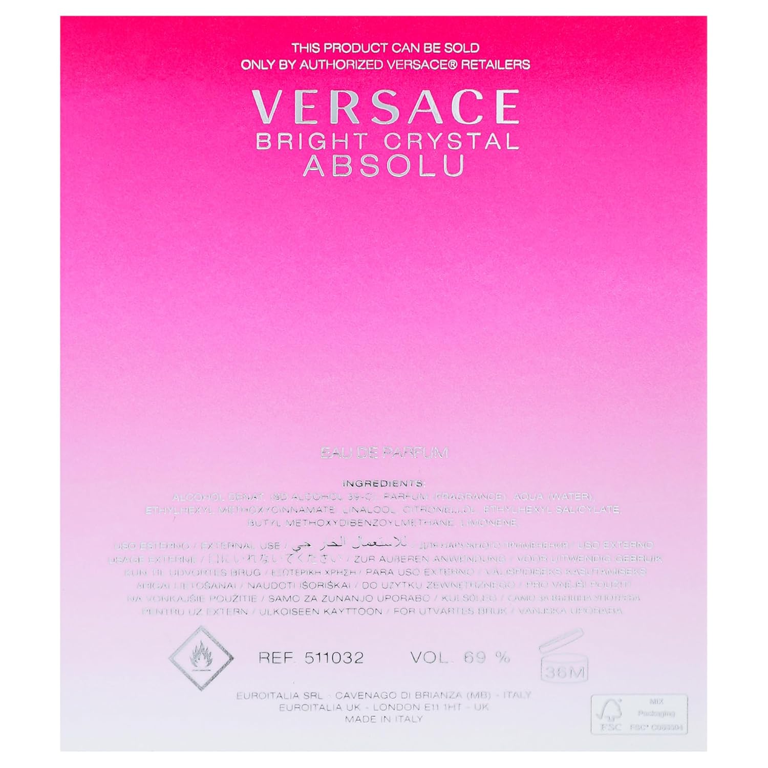 Bright Crystal Absolu Eau de Parfum para Mujer, 3.0 oz (90 ml)