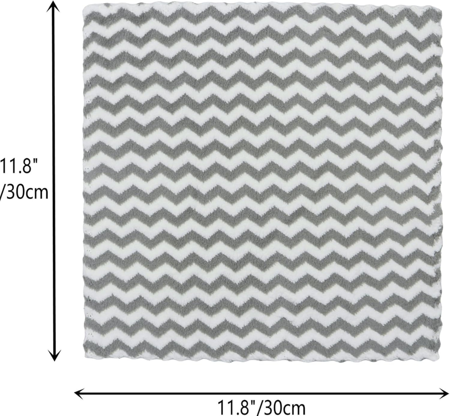 Trapos de limpieza de microfibra sin pelusas | Paquete de 10 trapos de secado rápido para limpieza | Súper absorbentes | Tamaño 12 x 12 pulgadas | Color: Gris