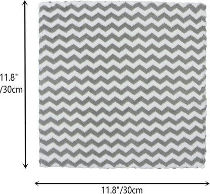 Trapos de limpieza de microfibra sin pelusas | Paquete de 10 trapos de secado rápido para limpieza | Súper absorbentes | Tamaño 12 x 12 pulgadas | Color: Gris