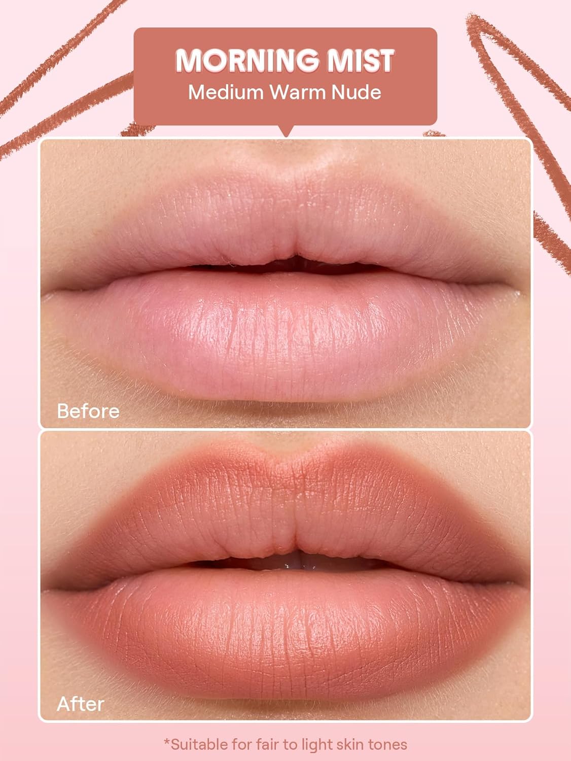 Lip Liner de larga duración | Vegano y libre de crueldad animal | Color:  Morning Mist