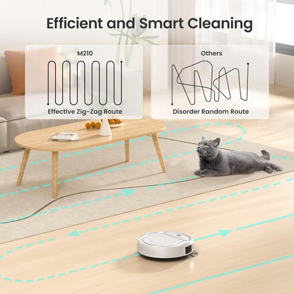 Lefant M210 Robot Vacuum Cleaner | 2000Pa Succión Potente, 120 Min Autonomía, Wi-Fi/App/Alexa, Ultra Delgado, Bajo Ruido, Auto Recarga, Ideal para Pelo de Mascotas y Pisos Duros