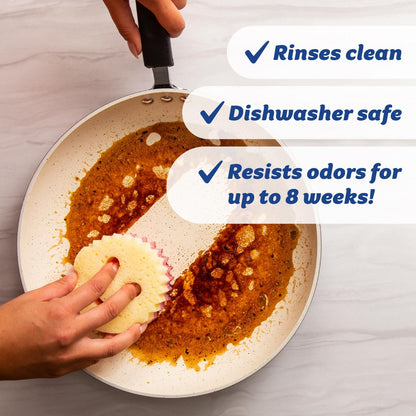 Esponjas de limpieza para lavar platos | Esponjas antirayas | Para cocina, baño o múltiples superficies | Doble cara para fregar | Scrub Daddy Scrub Mommy