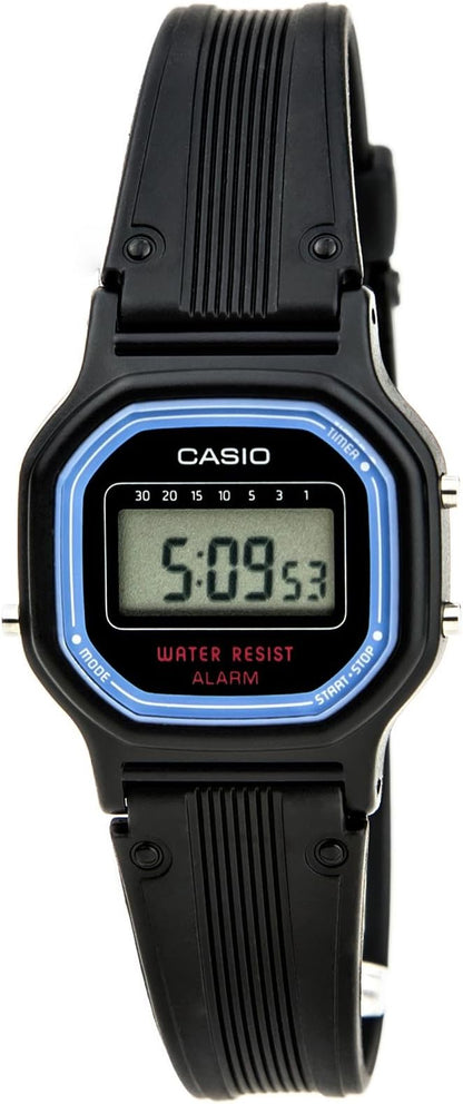 Casio LA11WB-1 | Reloj Deportivo Vintage para Mujer con Pulsera de Resina Negra