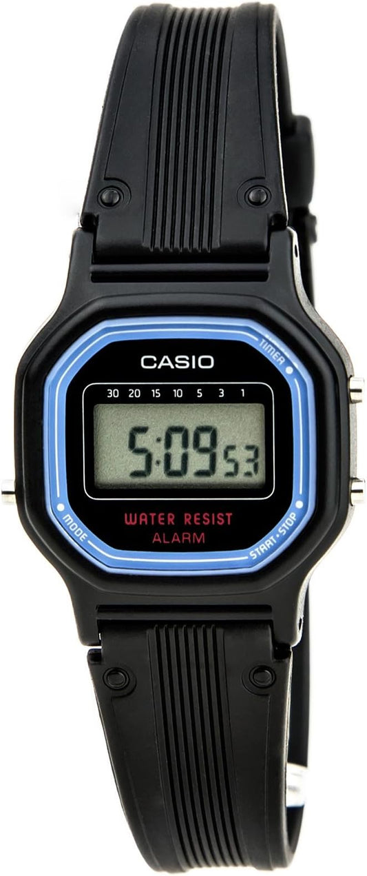 Casio LA11WB-1 | Reloj Deportivo Vintage para Mujer con Pulsera de Resina Negra
