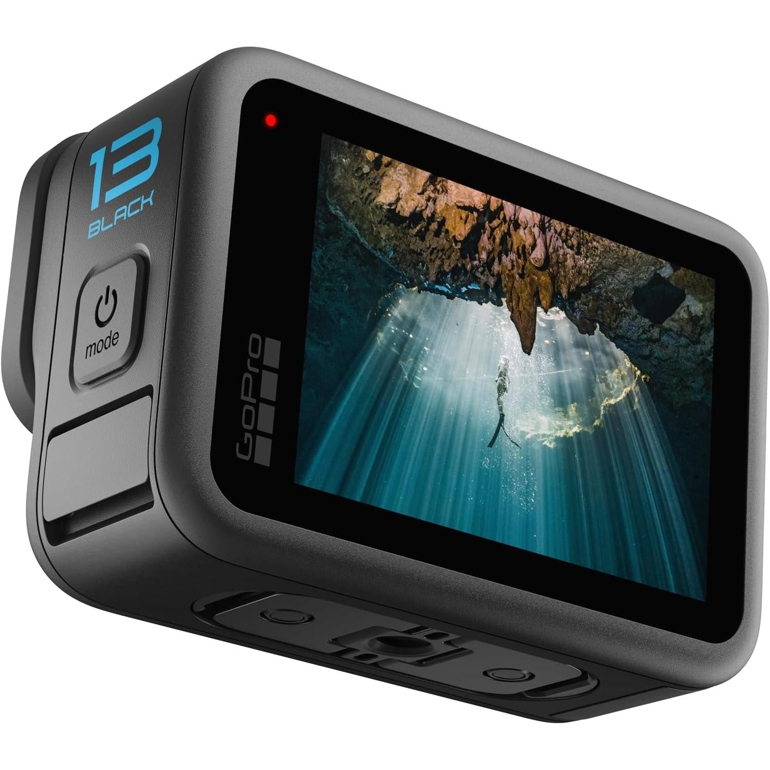 GoPro HERO13 Black – Cámara de acción impermeable 5.3K60 con lente HB-Series, fotos de 27MP, diseño ultra resistente y batería de alto rendimiento