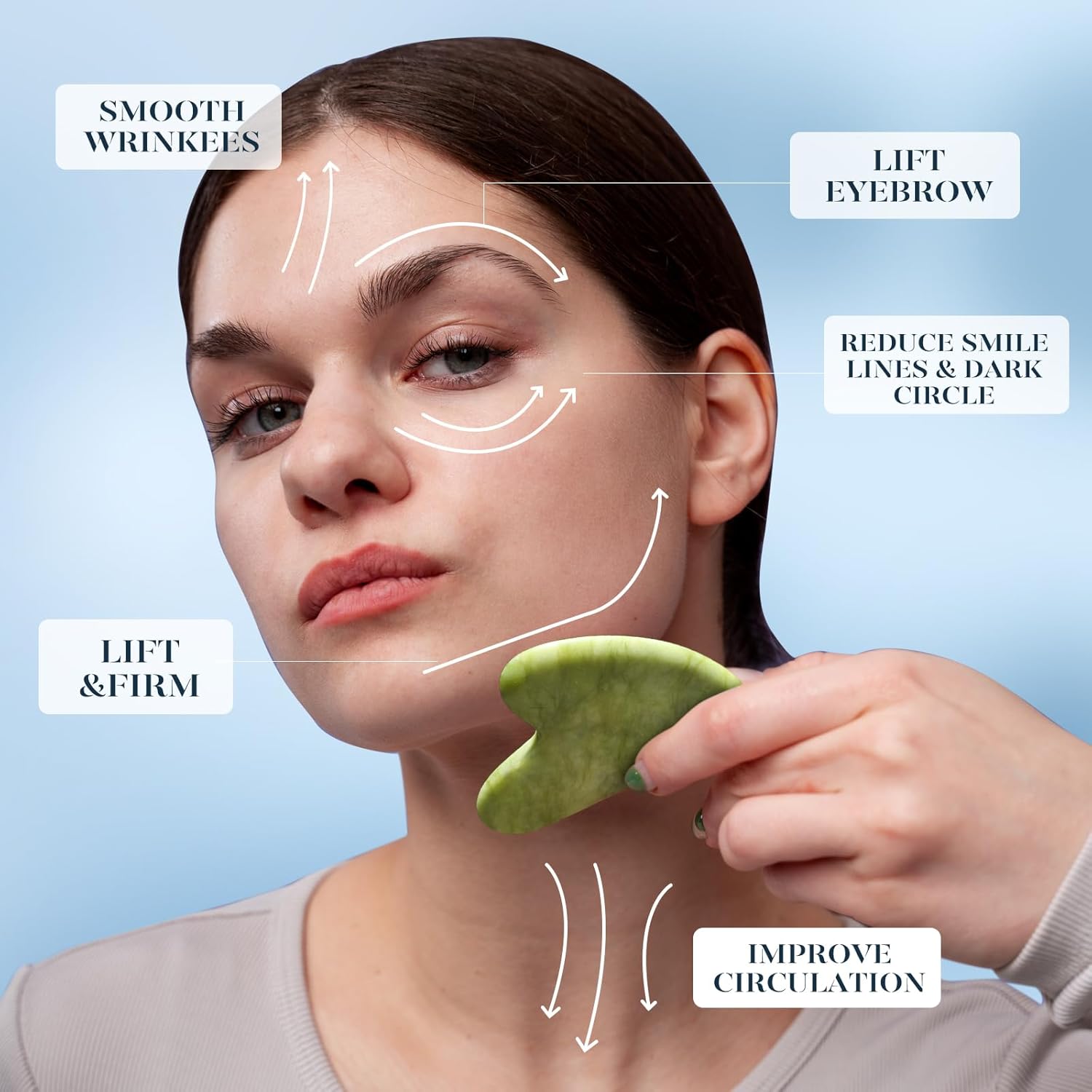 Set IcyMe Ice Roller y Gua Sha Facial, Rodillo de Hielo para Cara + Masajeador, Reduce Hinchazón, Migrañas y Arrugas, Regalo Self-Care Mujer – Rosa