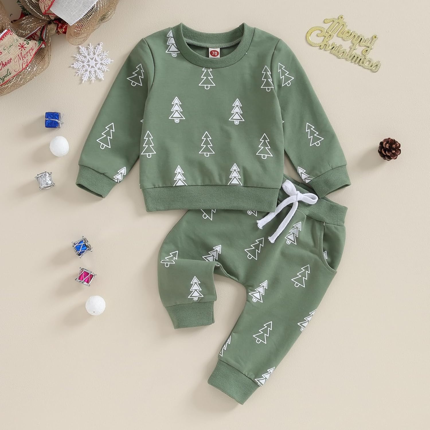Conjunto de 2 piezas de ropa para bebé y niño, sudadera con cuello redondo con letras y pantalones casuales de otoño e invierno