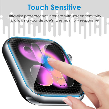 Paquete de 8 protectores de pantalla para Apple Watch | Series 11/10 de 1.654 pulgadas (1.654 in) | TPU suave | No es de vidrio | Sin burbujas | Protección contra rayas y golpes