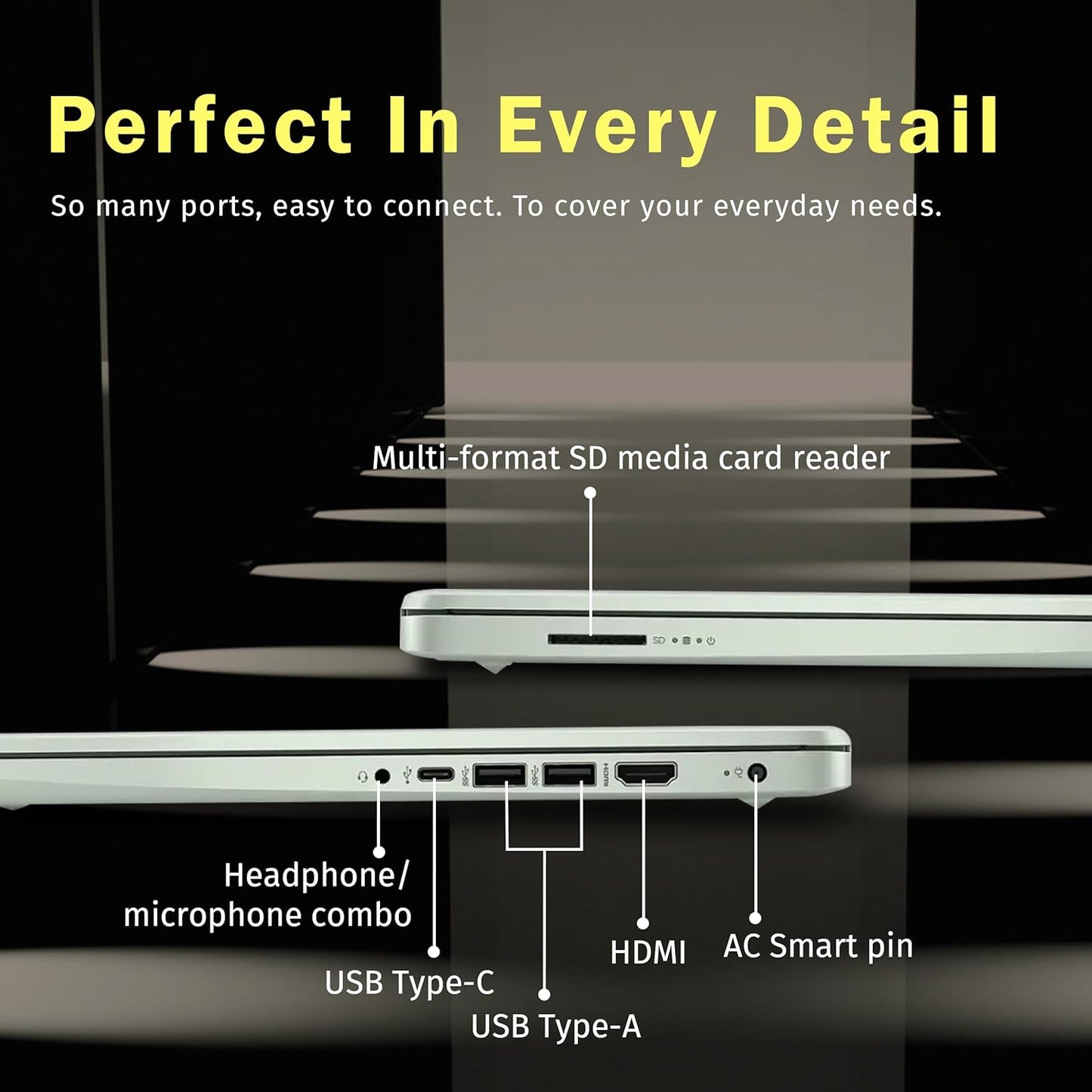 Laptop Verde ultraligera de 14 pulgadas con 1 año Office 365 y copiloto AI | procesador Intel N150 | 16 GB de RAM | Almacenamiento de 288 GB | Batería de larga duración