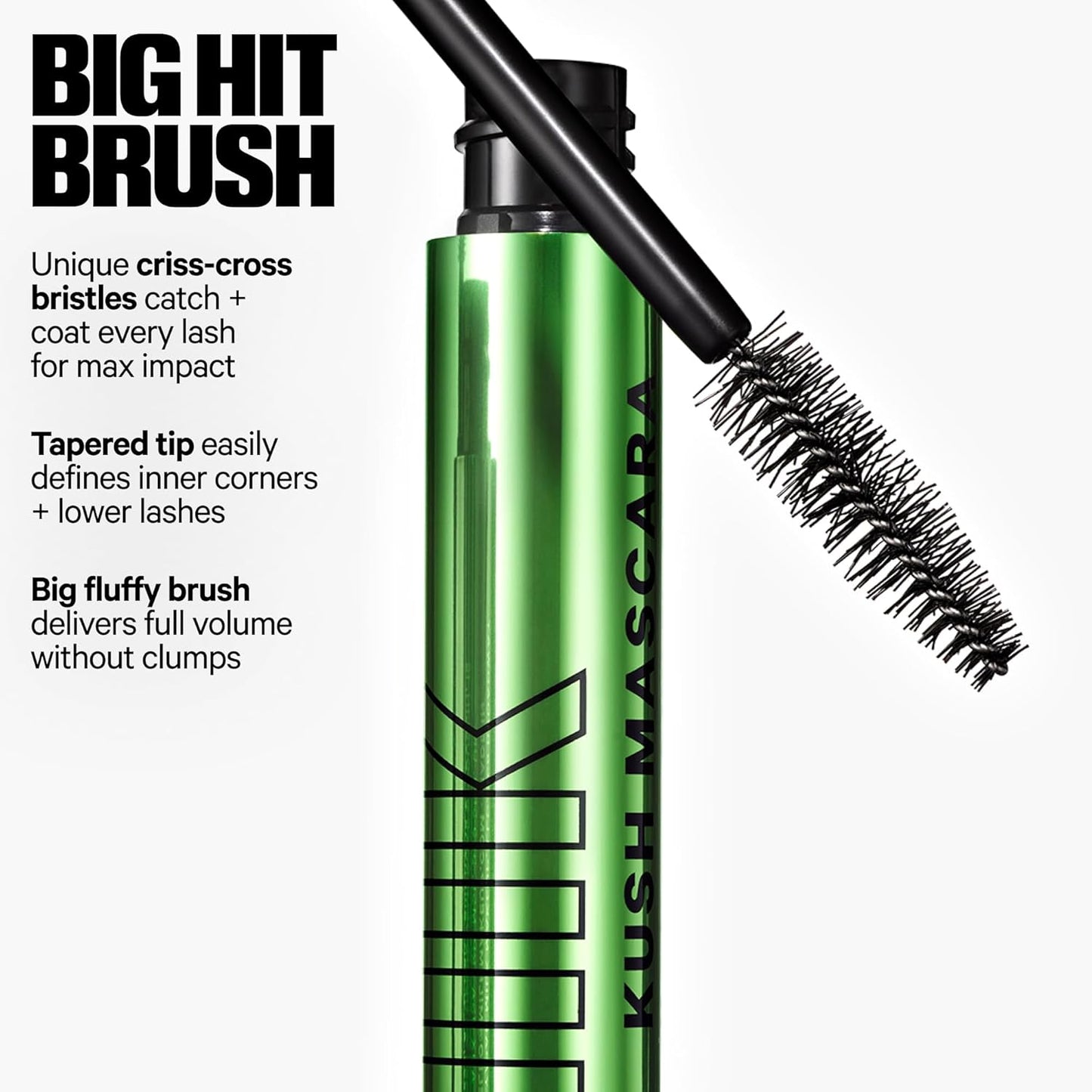 Milk Makeup KUSH Big Hit Volumizing Mascara | Máscara de Pestañas Voluminizadora Máxima | Sin Grumos, Resistente al Desprendimiento – Vegana y Cruelty-Free