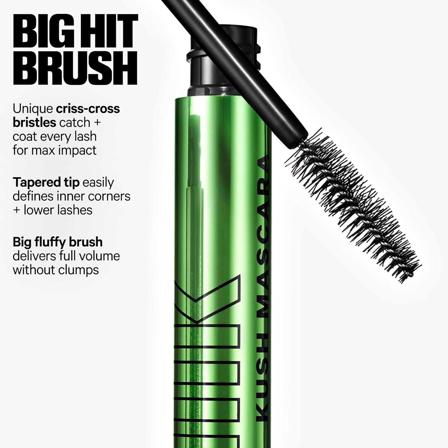 Milk Makeup KUSH Big Hit Volumizing Mascara | Máscara de Pestañas Voluminizadora Máxima | Sin Grumos, Resistente al Desprendimiento – Vegana y Cruelty-Free