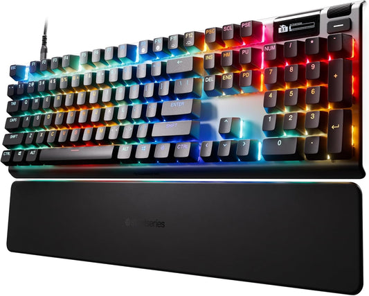 SteelSeries Apex Pro Gen 3 – Teclado Gaming con Switches OmniPoint 3.0 HyperMagnetic, Rapid Trigger, OLED, RGB, Keycaps PBT y USB-C