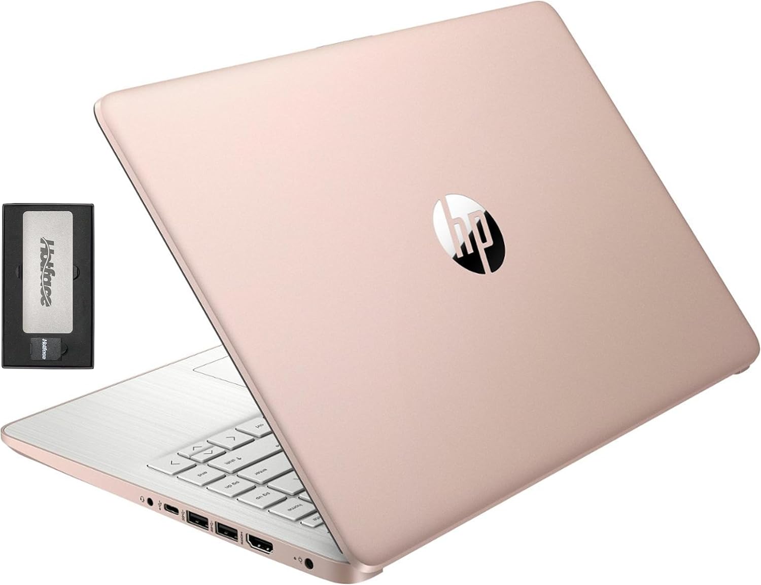 Notebook HP Stream 14” HD, Intel Celeron N4120, 8GB RAM, 416GB (128GB eMMC + Docking 256GB + MicroSD 32GB), UHD Graphics, Cámara 720p, Windows 11 S + Office 365, Negra