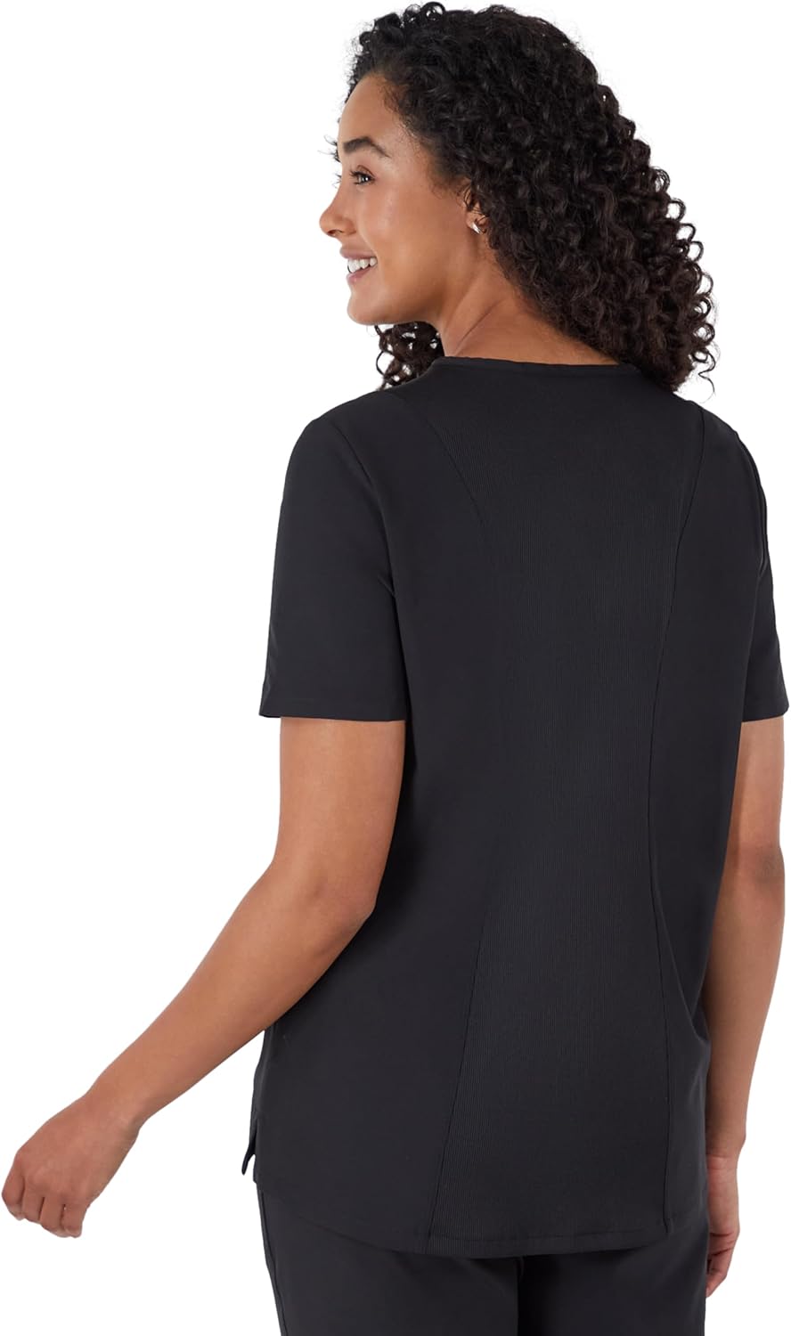 Chaquetilla  para Mujer | Camisetas Sanitarias Elásticas | Absorbe la Humedad | Espalda estilizada | Color: Negro
