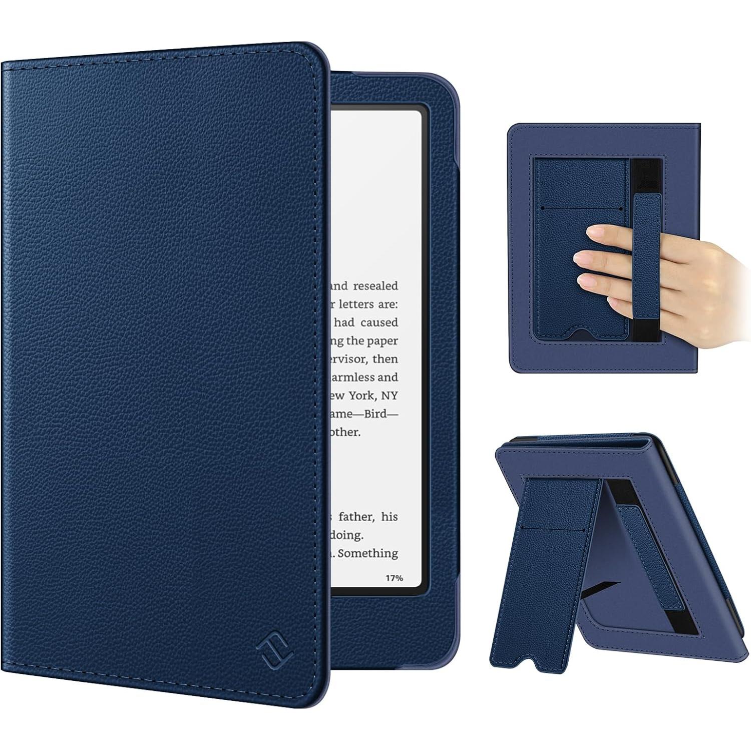 Fintie Case for 7"/6.8" Kindle Paperwhite(12Th/11Th Generation-2024/2021) and Kindle Colorsoft Signature Edition -Slim Foldable Stand Cover Auto Wake/Sleep for Paperwhite 2024, Jade