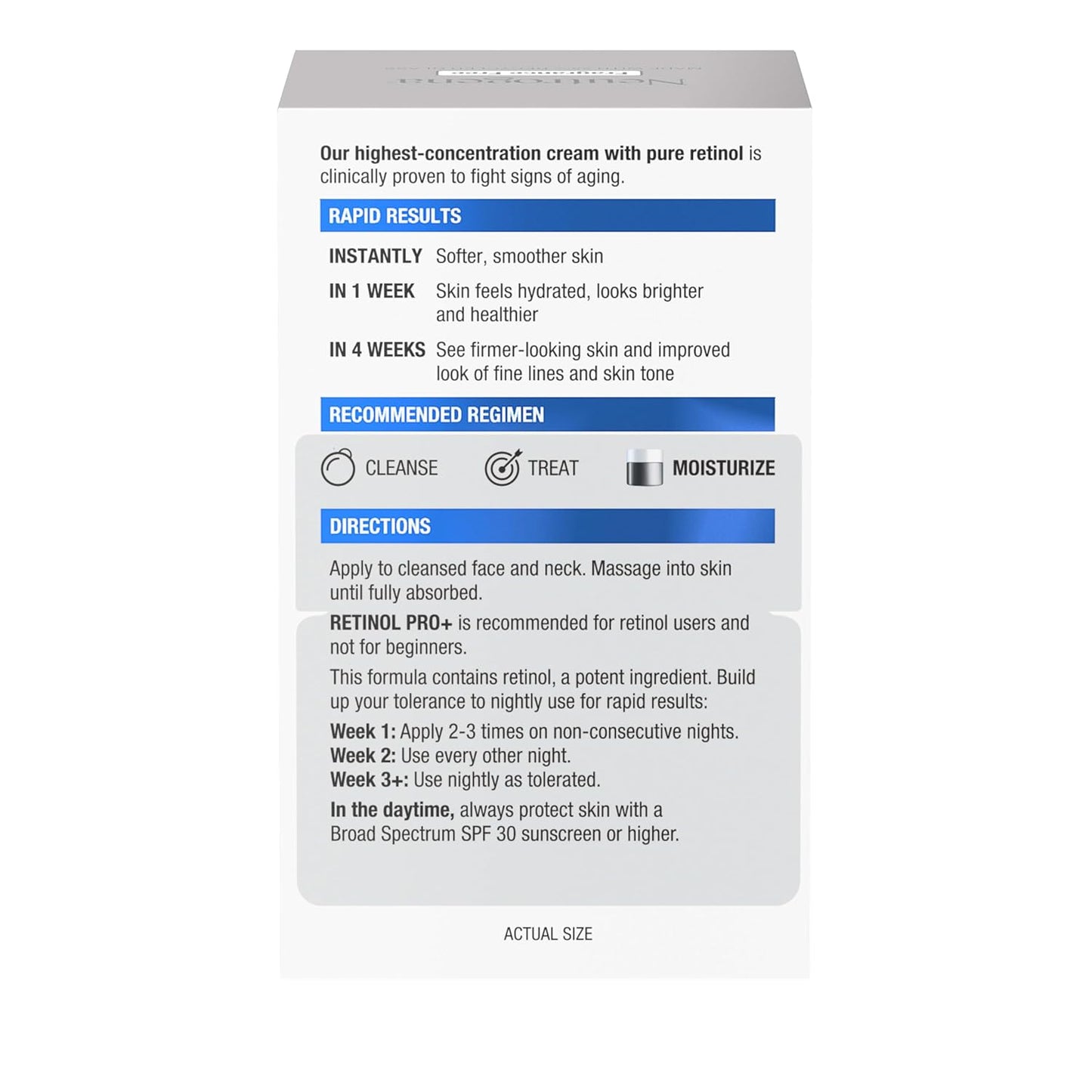 Neutrogena Retinol Pro+ Crema hidratante de noche antiarrugas, reparación rápida de arrugas, crema antienvejecimiento para cara y cuello, formulada sin fragancia, parabenos, tintes y ftalatos,
