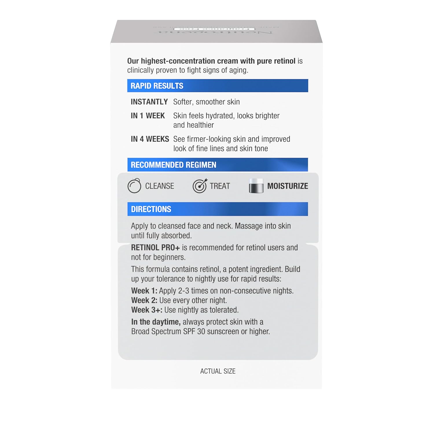 Neutrogena Retinol Pro+ Crema hidratante de noche antiarrugas, reparación rápida de arrugas, crema antienvejecimiento para cara y cuello, formulada sin fragancia, parabenos, tintes y ftalatos,