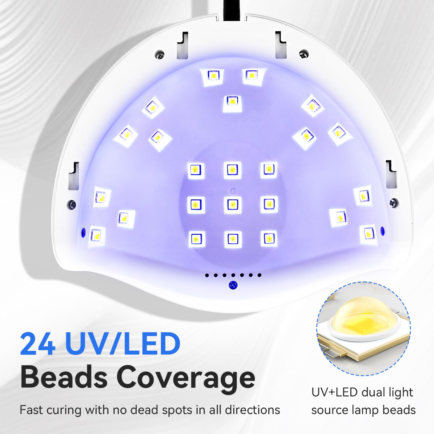Lámpara UV LED para uñas | Curado Profesional | Sensor automático | 4 Tiempos 