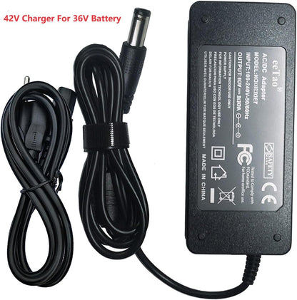 Adaptador de repuesto de 42V 1.5A AC/DC - Cargador compatible con Meepo Mini5 ‎- Monopatín eléctrico 42V - Cable de alimentación