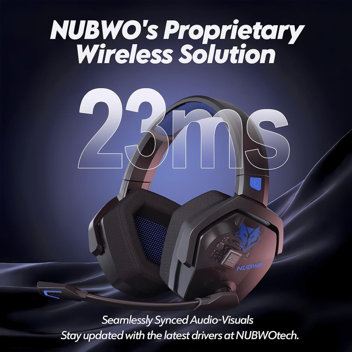 NUBWO G06 – Auriculares Gamer Inalámbricos Dual con Micrófono, Batería de Larga Duración y Sonido Preciso