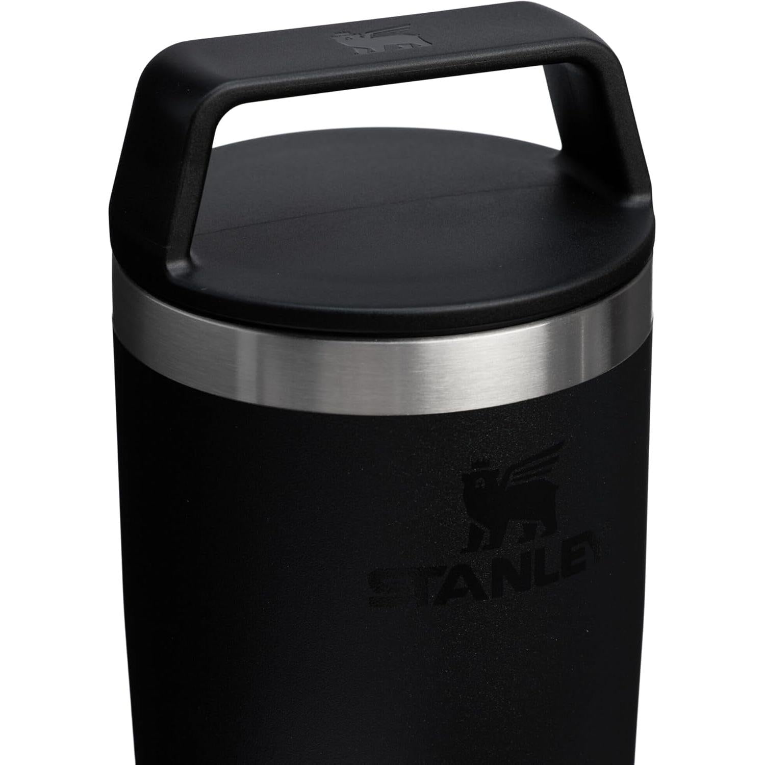 Cafe to Go Travel Mug 20 Oz | Leakproof Two-Part Drink through Lid | Tumbler Cup for Coffee, Tea and Drinks | Insulated Stainless Steel Coffee Mug | Bpa-Free | Black 2.0