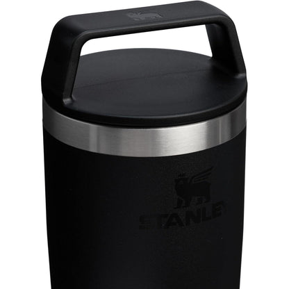 Cafe to Go Travel Mug 20 Oz | Leakproof Two-Part Drink through Lid | Tumbler Cup for Coffee, Tea and Drinks | Insulated Stainless Steel Coffee Mug | Bpa-Free | Black 2.0