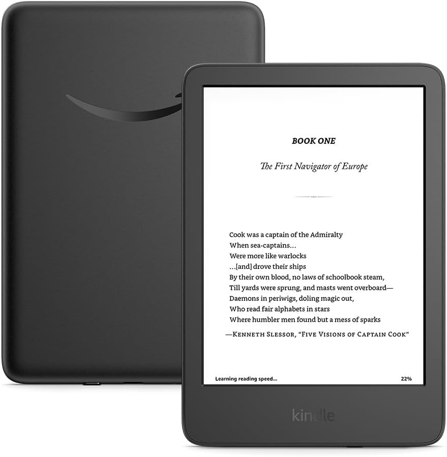 Kindle (16 GB) - Lightest and Most Compact Kindle, Now with Faster Page Turns, and Higher Contrast Ratio, for an Enhanced Reading Experience - Black