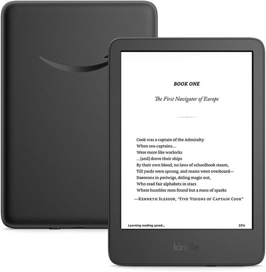 Kindle (16 GB) - Lightest and Most Compact Kindle, Now with Faster Page Turns, and Higher Contrast Ratio, for an Enhanced Reading Experience - Black