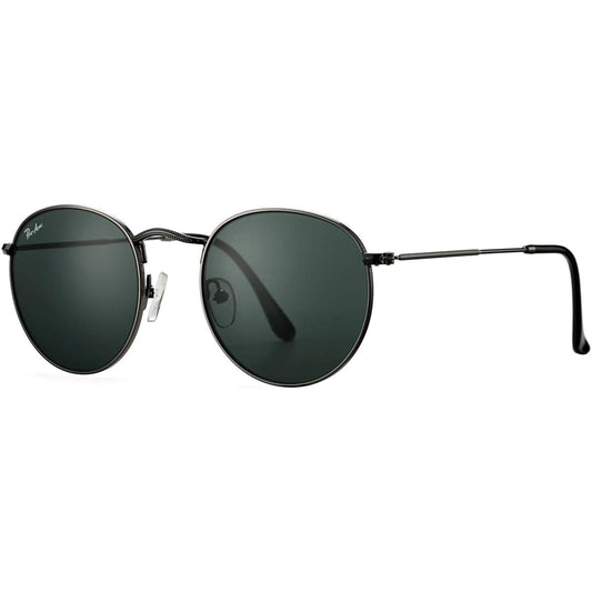 Pro Acme round Sunglasses for Women Men Classic Retro Circle Metal Sun Glasses 100% Real Glass Lens